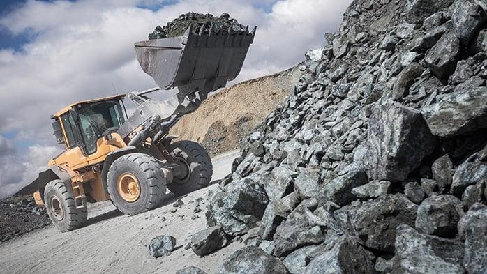Loader at mining site